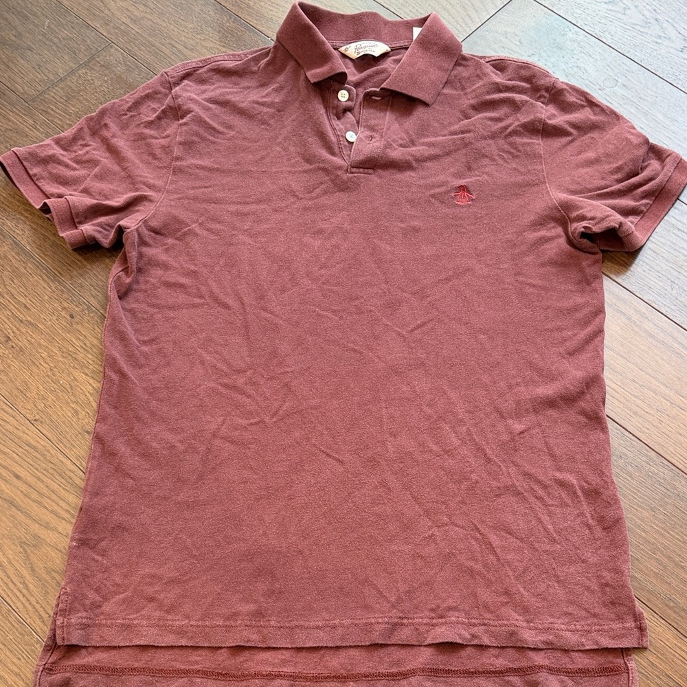 Penguin Men's Polo Shirt - Burgundy Size Large